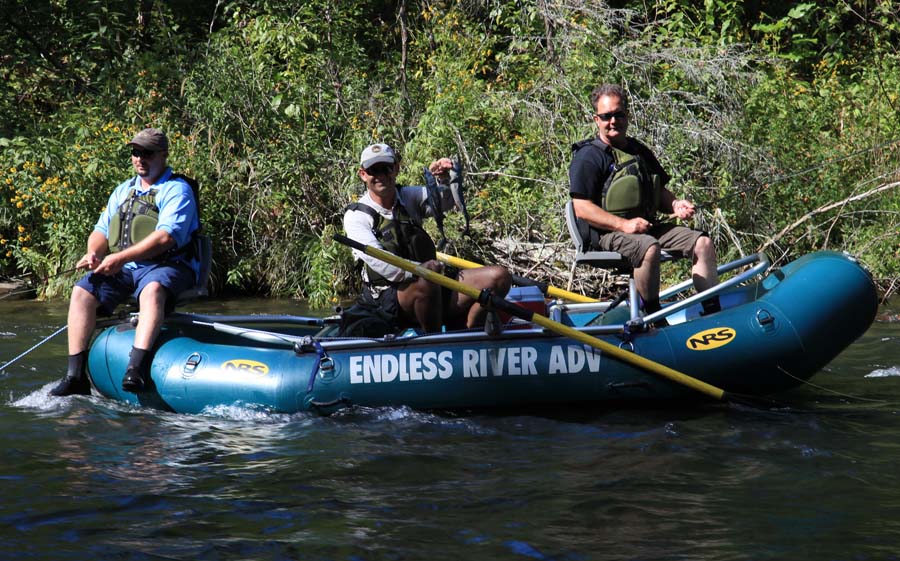 Drift raft fly fishing, April 2015